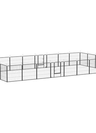 24 Panel Dog Playpen for Small and Medium Dogs with Lockable Door, 15.7' x 15.7' x 2.6'