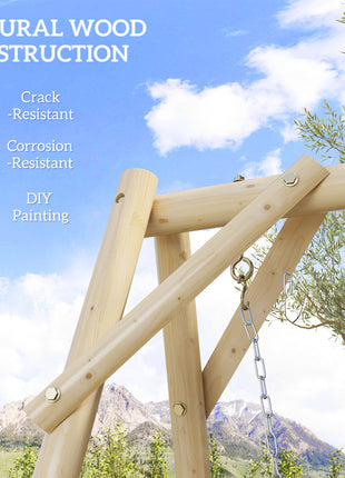 660 lbs Porch Swing Frame, A-Frame Hanging Chair Stand Only for DIY Painting, Swing Chair Stand for Backyard, Patio