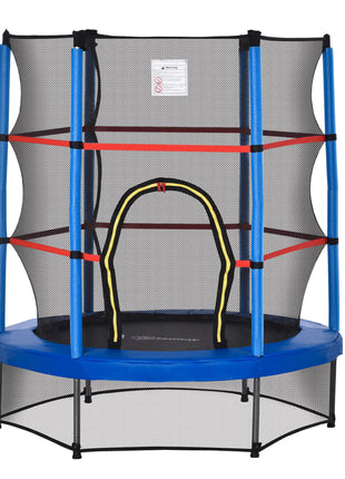 Φ5FT Kids Trampoline with Enclosure Net for Age 3 to 6 Years Blue