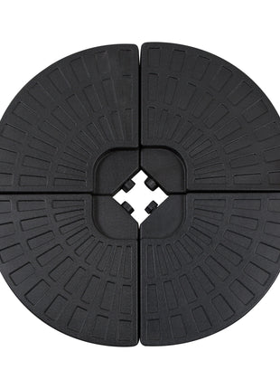 Large 4 Piece Round Fillable Weighted Offset Market Patio Umbrella Base