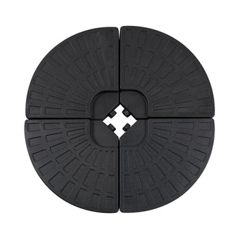 Large 4 Piece Round Fillable Weighted Offset Market Patio Umbrella Base