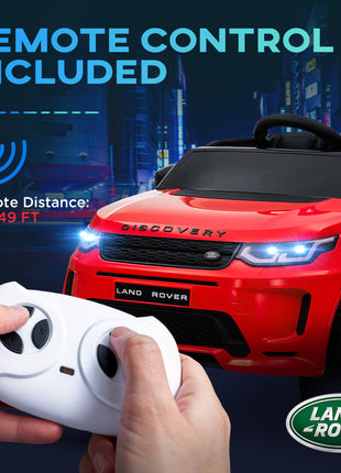 Land Rover Discovery Sport Licensed 12V Kids Ride on Car with Remote Control Soft Start, LED Lights, Red