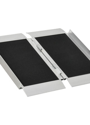 2' Skidproof Portable Wheelchair Ramp for Home, Steps, Doorways, Carpeted Foldable Handicap Ramp, Threshold Ramp