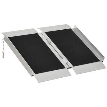 2' Skidproof Portable Wheelchair Ramp for Home, Steps, Doorways, Carpeted Foldable Handicap Ramp, Threshold Ramp