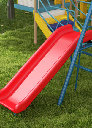 Metal Swing Set for Backyard, 3 in 1 Design with 1 Nest Swing, 2 Seats, 1 Slide, Holds Up to 352 lbs. for Ages 3-8