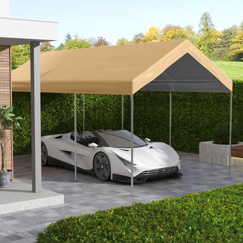 20' x 10' Carport Replacement Canopy for Model 84C-207WT or 84C-386V00WT with Ball Bungee Cords, Beige (Only Cover)