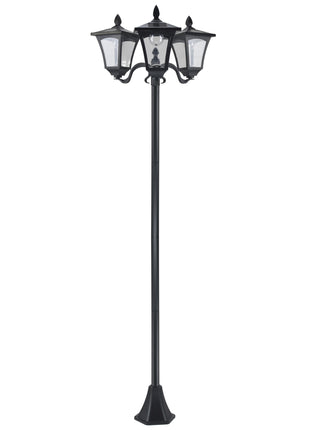 Outdoor Lamp Post Lights, Triple Head Solar Powered Lamp, Street Vintage Solar Post Lamp, for Backyard, Garden Pathway, Driveway, 72 Inches