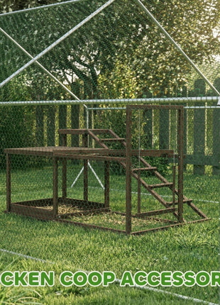 Chicken Perch with Swing, Roosting Bars & 2 Ladders for 4–6 Hens, Wooden