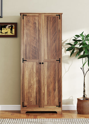 72" Farmhouse Pantry Cabinet, Freestanding Food Pantry Cabinet with Adjustable Shelves, Brown