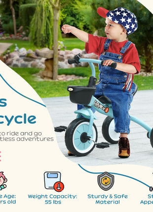 Tricycle for Kids Age 2-5, Toddler Bike for Children, Blue
