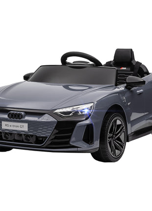 12V Licensed Audi RS E-tron GT Kids Ride on Car with Remote Control, Suspension, Horn, Music, Lights, Gray