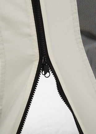 13x13 Gazebo Netting Mosquito Netting Screen with Zippers, Black Rings, High-Quality Polyester, Washable, Black