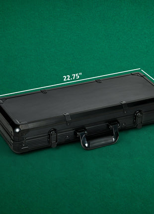 500PCs 14 Gram Clay Poker Chips Set Casino Poker Chips with Aluminum Case, Playing Cards, Dealer Button, 5 Dices