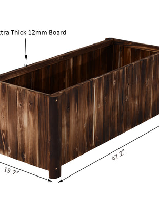 48" x 20" x 18" Raised Garden Bed, Raised Planter Box, Wooden Planter Raised Bed with Drainage Gaps & Lightweight Build