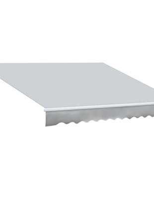 12' x 8' Retractable Awning Patio Awnings Sun Shade Shelter with Manual Crank Handle, 280g/m² UV & Water-Resistant Fabric and Aluminum Frame for Deck, Balcony, Yard, Light gray