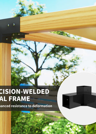 8PCS Pergola Kit, Pergola Brackets with 3-Way & 4-Way Corner Brackets for 4"x4" (Actual 3.6"x3.6") Lumber