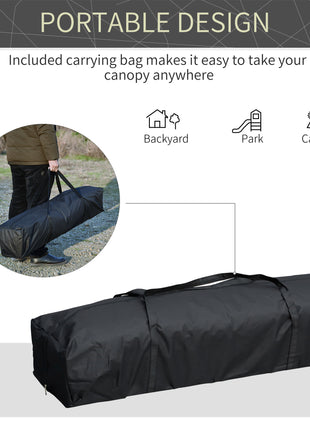 10' x 19' Pop Up Canopy with Easy Up Steel Frame, 3-Level Adjustable Height and Carrying Bag, Sun Shade Event Party Tent for Patio, Backyard, Garden, Off-White