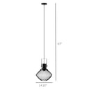 Industrial Pendant Light Fixtures with Adjustable Hanging Chain, Black