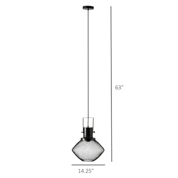 Industrial Pendant Light Fixtures with Adjustable Hanging Chain, Black