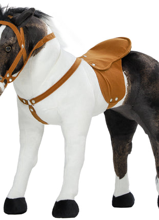 Ride on Horse for Toddlers 3-8 Years Old, Stuffed Animal Horse Toy with Neighing Sound, Brown