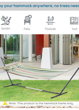 Universal Hammock Stand 10-13ft Adjustable Steel Stand Space-Saving and Portable Carrying for Indoor and Outdoor Use, Black
