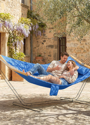 Outdoor Hammock 2-Person, with Pillow & Pad, 440 lbs Capacity, Navy Blue