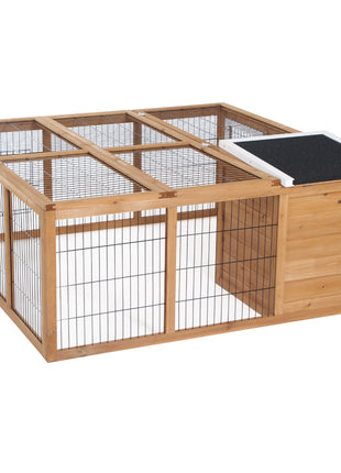 Rabbit Hutch, Waterproof Rabbit House for Small Animals, Natural