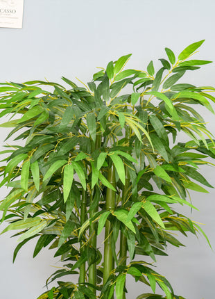 4.5FT Artificial Bamboo Tree, Decorative Faux Plant in Nursery Pot for Indoor or   Decor