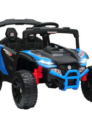 12V Kids Ride On Truck, Battery Powered Electric UTV Vehicle with Rear Suspension, Remote Control for 3-5 Years, Blue