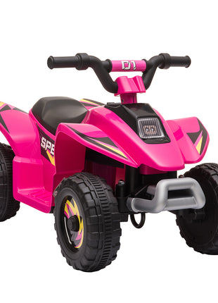 6V Kids ATV 4-Wheeler Ride on Car, Electric Motorized Quad Battery Powered Vehicle with Forward/Reverse Switch for 18-36 Months Old Toddlers, Pink