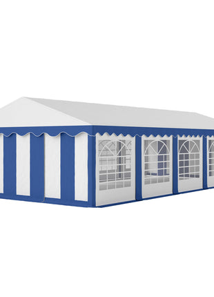 16.5' x 33' Large Party Tent, Heavy Duty Outdoor Canopy Tent with Removable Sidewalls, 10 Windows, Blue