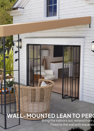 10' x 10' Outdoor Pergola Canopy, Metal Patio Canopy with Drainage Holes for Backyard, Garden, Coffee