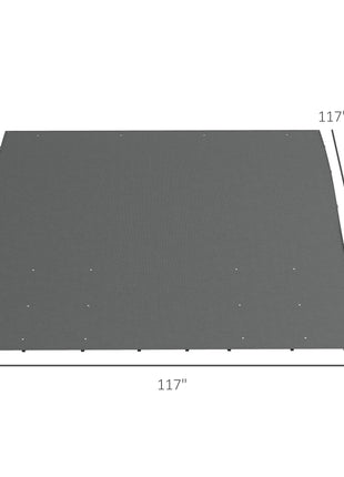 Pergola Canopy Replacement, Pergola Shade Cover for 10' x 10' Pergola ( 84C-038 Series), Dark Gray