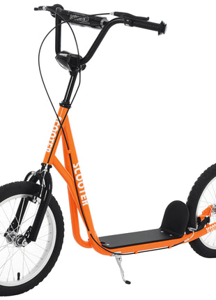 Youth Scooter Kick Scooter for Kids 5+ with Adjustable Handlebar Front and Rear Dual Brakes, Orange