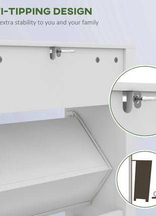 Shoe Storage Cabinet with 2 Flip Drawers for 8 Pairs of Shoes