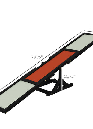 Wooden Dog Agility Seesaw for Training and Exercise, Black