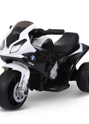6V 3 Wheeled Electric Motorcycle, Kids Motorcycle Licensed BMW with Headlight, Music, Black