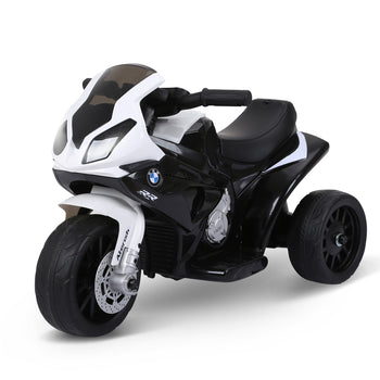 6V 3 Wheeled Electric Motorcycle, Kids Motorcycle Licensed BMW with Headlight, Music, Black