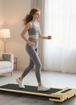 2.5HP Walking Pad, Under Desk Treadmill with Remote Control, Transport Wheels and LED Display for Home Gym Office