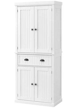 72" Kitchen Cabinet, Pantry Storage Cabinet with Doors and Shelves