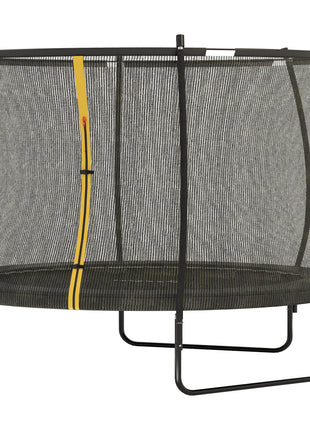 8ft Outdoor Trampoline with Net Enclosure, Curved Poles and Safety Pad, ASTM Approved, Black