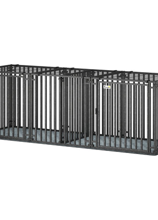 83"L Heavy Duty Dog Crate, Extra Large Dog Kennel with Divider and Mat for Large Breeds, Modular Puppy Playpen