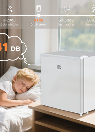 1.1 Cu.Ft Countertop Mini Freezer, Compact Upright Freezer with Removable Shelves, White