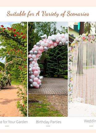 7' Wood Steel Outdoor Garden Arched Trellis Arbor with Natural Fir Wood & Side Panel for Climbing Vines, Orange