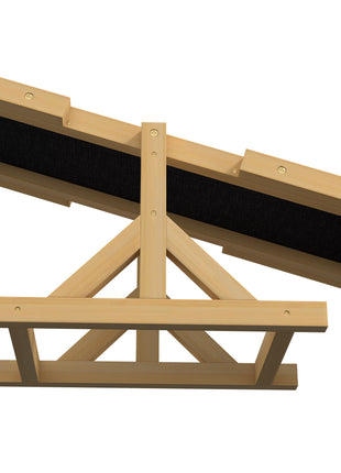 Wooden Dog Agility Seesaw for Training and Exercise, Yellow