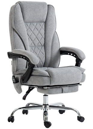 Massage Office Chair, Heated Reclining Computer Chair with Adjustable Height and Footrest