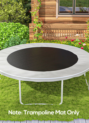 Trampoline Replacement Mat, Fits 12' Trampoline w/ 72 V-Hooks & 5.5" Springs (Spring & Frame not Included),  Black