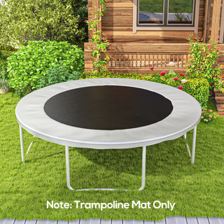 Trampoline Replacement Mat, Fits 12' Trampoline w/ 72 V-Hooks & 5.5" Springs (Spring & Frame not Included),  Black