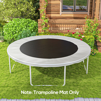 Trampoline Replacement Mat, Fits 12' Trampoline w/ 72 V-Hooks & 5.5" Springs (Spring & Frame not Included),  Black