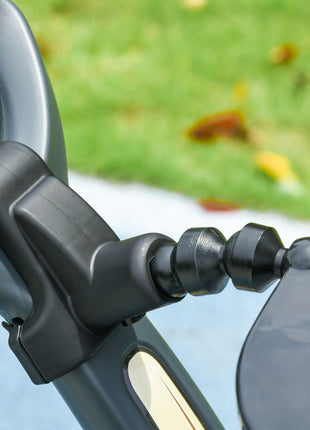 3 in 1 Push Car Sliding Car with Removable Handle, Music, Horn, Canopy, Safety Guardrail, White